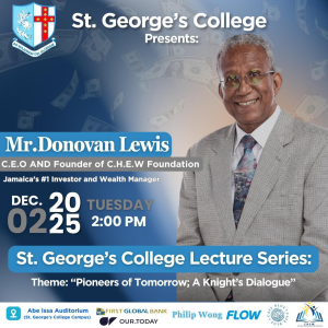 Mr. Donovan Lewis – St. George’s College Lecture Series
