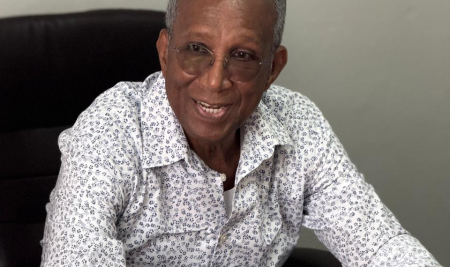 Donovan Lewis imparts words of wisdom to St George’s students